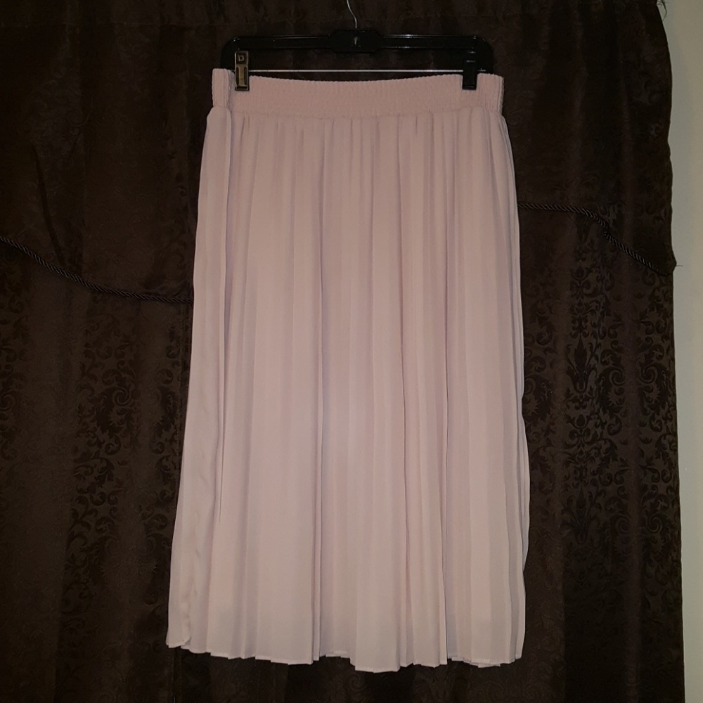 Pleated Blush Pink Skirt